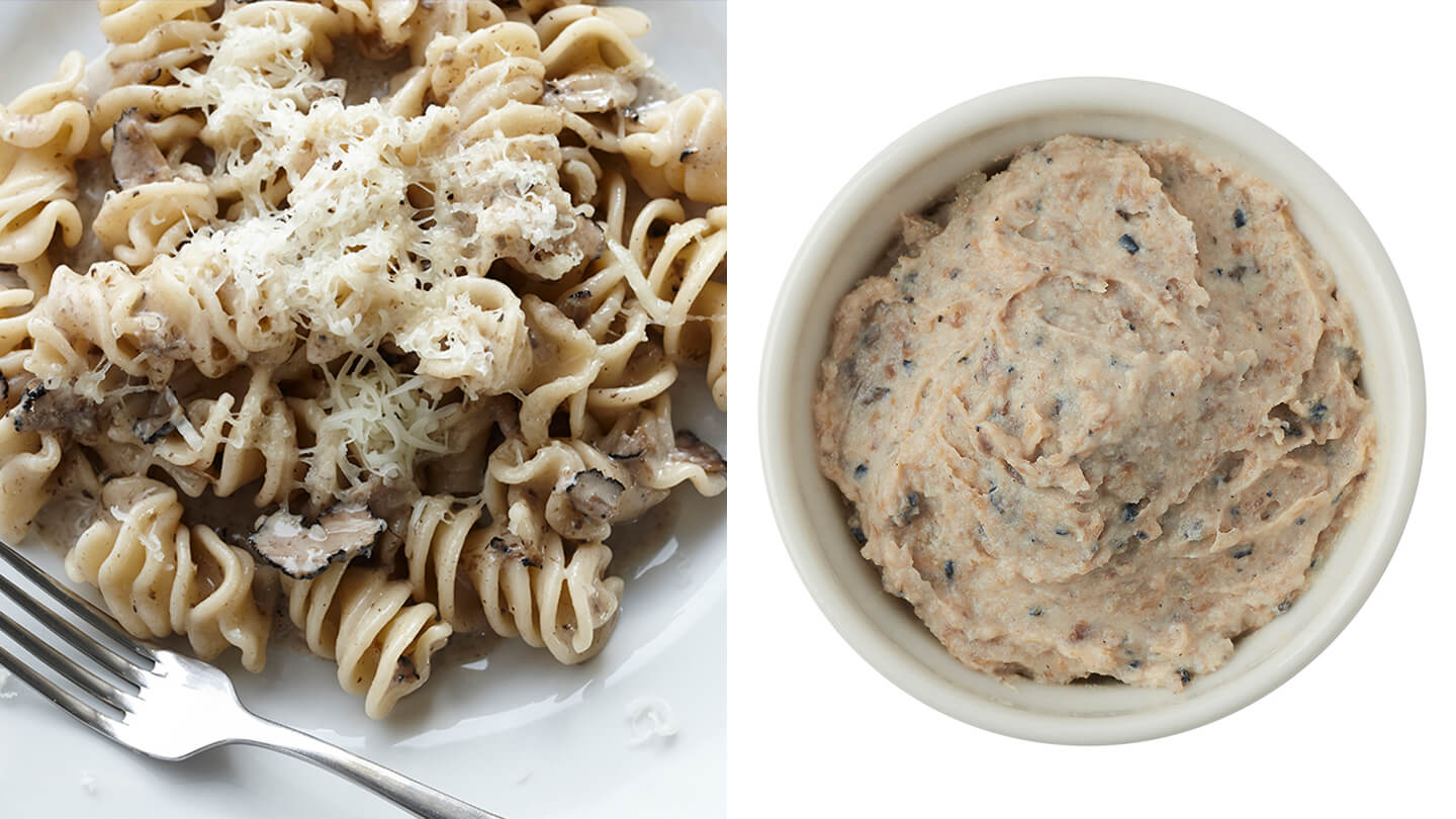 トリュフソースで作ったパスタとトリュフソース