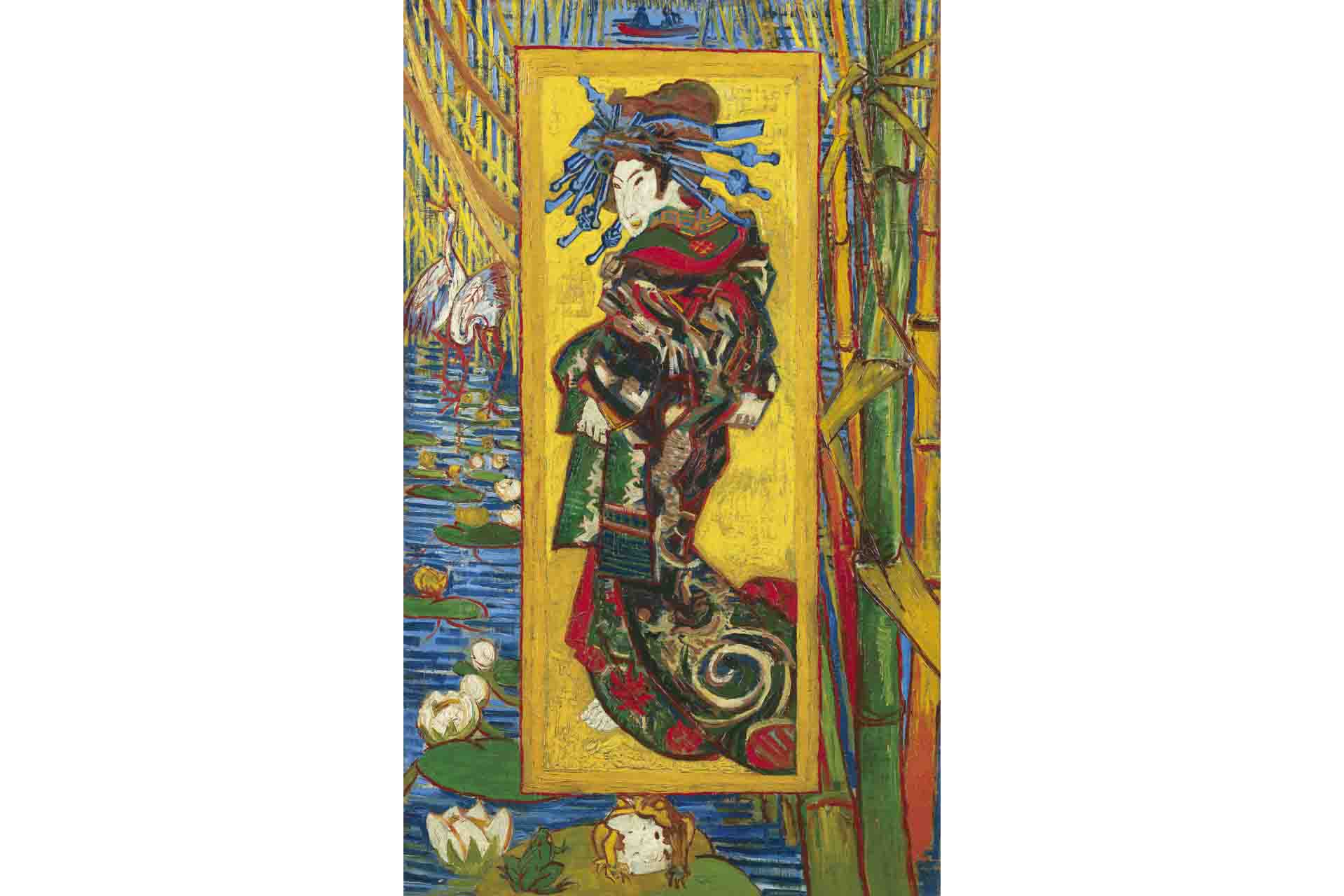 フィンセント・ファン・ゴッホ 《花魁(溪斎英泉による)》 1887年 油彩・綿布 ファン・ゴッホ美術館 (フィンセント・ファン・ゴッホ財団)蔵 ©Van Gogh Museum, Amsterdam (Vincent van Gogh Foundation)