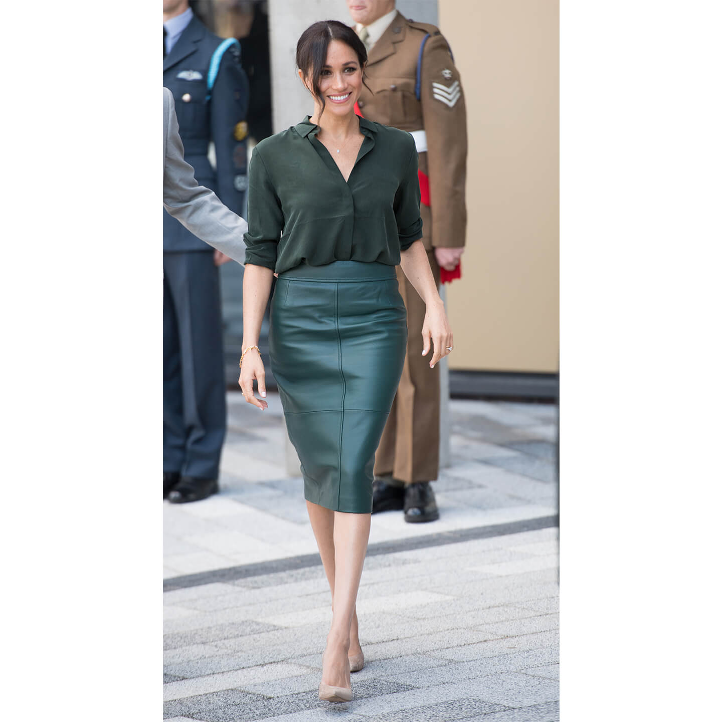 グリーン系のコーディネートでまとめるMeghan(メーガン)妃