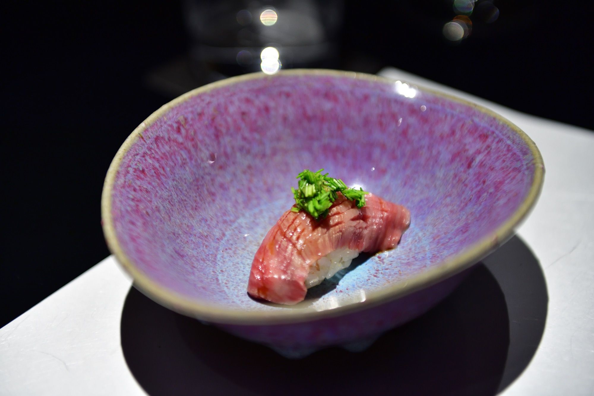 淡路島特産の椚座牛の握り