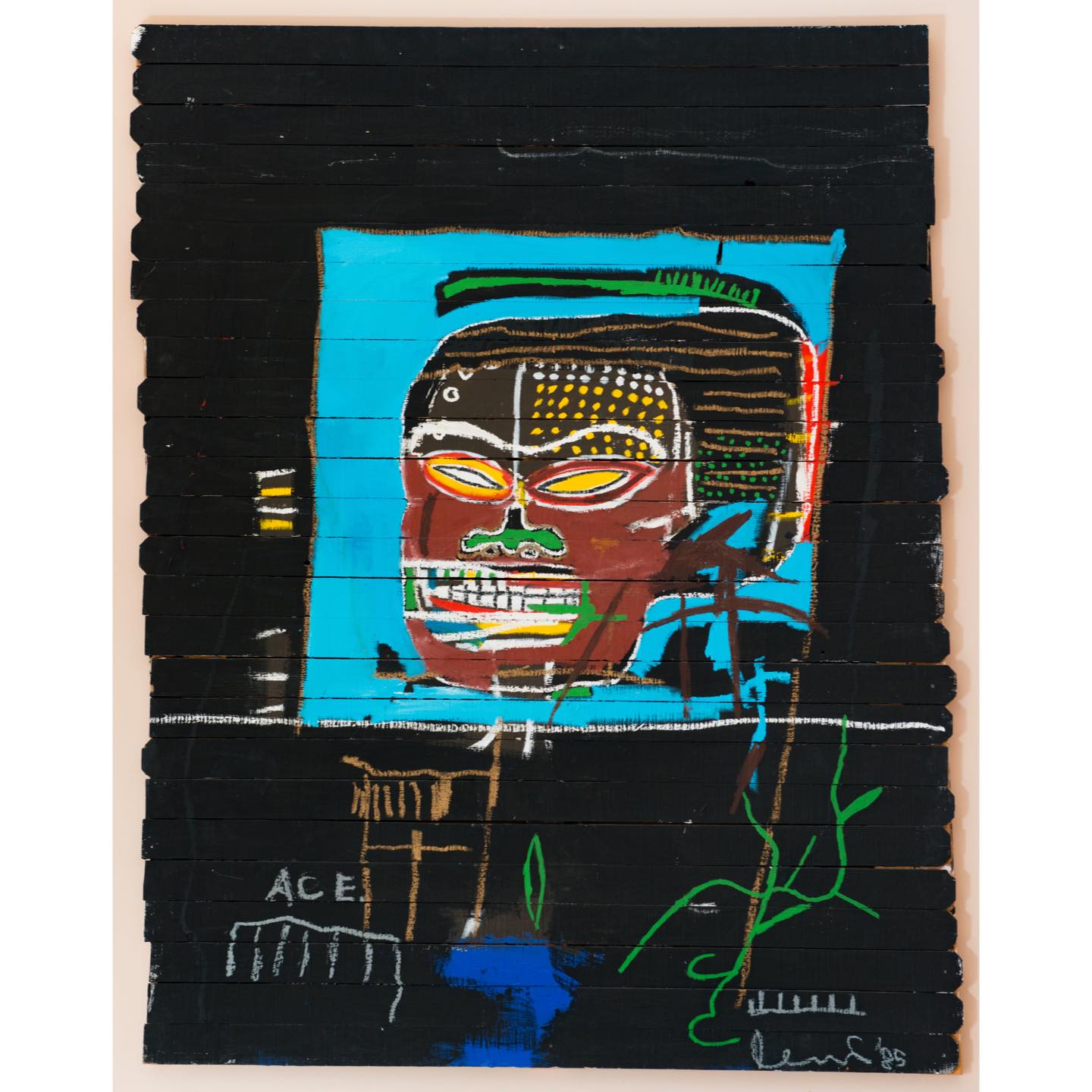 Jean-Michel Basquiat Untitles ( Word on Wood), 1985 Oil and oilstick on wood 238.8×185.4cm Private collection ©Estate of Jean-Michel Basquiat Licensed by Artestar, New York.