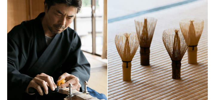 特別公開講座の講師をつとめる茶筅師・谷村丹後氏。
