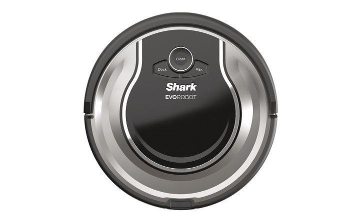 Shark「EVOROBOT」型番 :R72 市場想定価格:¥40,000 本体サイズ:高さ90 x 幅320 x 奥行315 mm 本体重量:約3.3kg 充電時間:約3時間 稼働時間:最長約60分 付属品:充電ドック、リモートコントローラー、Bot Boundaryストリップ カラー:シルバー x ブラック 保証期間:2年間