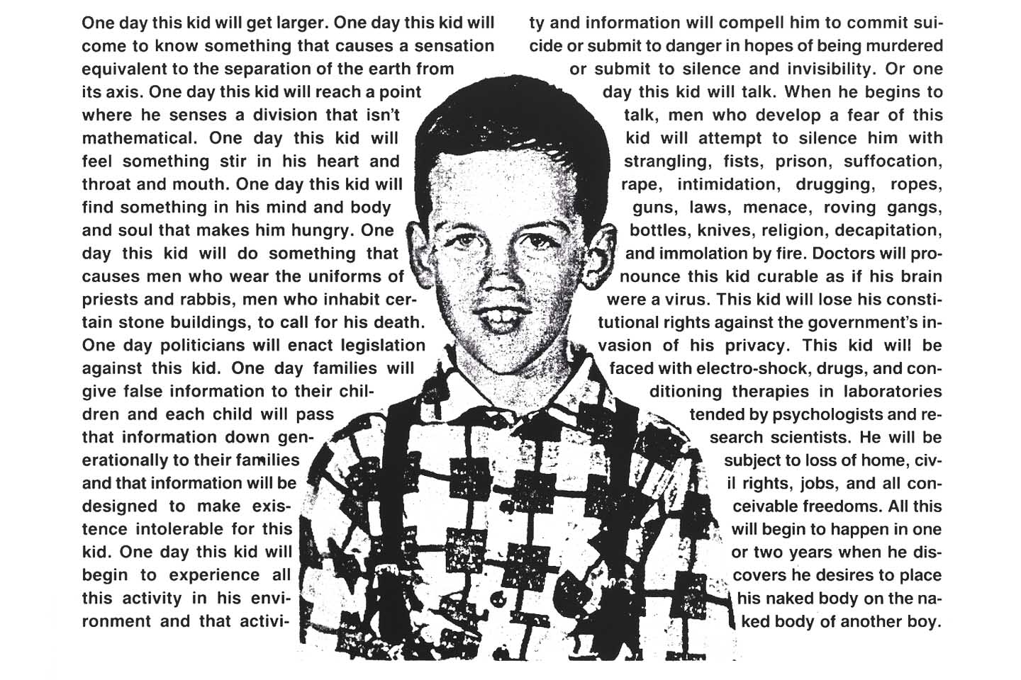 Untitled(One day this kid…)©Estate of David Wojnarowicz